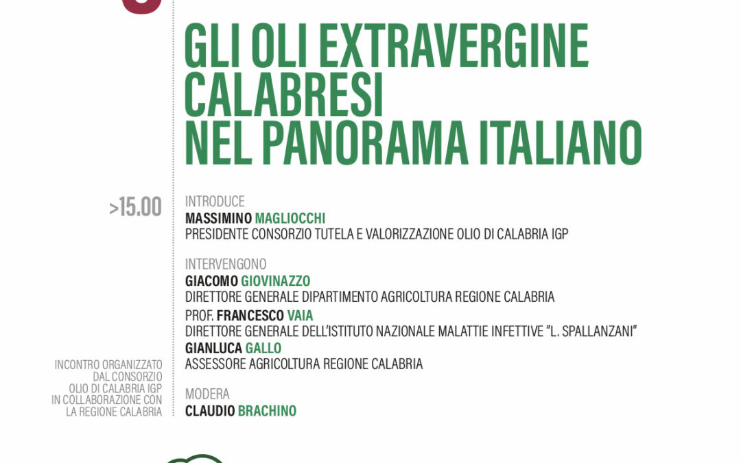 Gli oli extra vergine calabresi nel panorama italiano